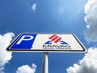 Parkplatz-Schild von Kravag Truckparking